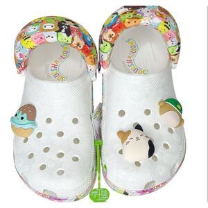 Squishmallows Crocs Classic Clog - White / Multicolor Mens 9/Womens 11 Nwt